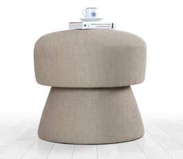 Atelier Del Sofa Endor 7457 Puf tapizado en algodón y lino, 45x48cm